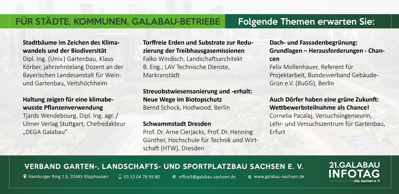 Galabau Infotag Programm